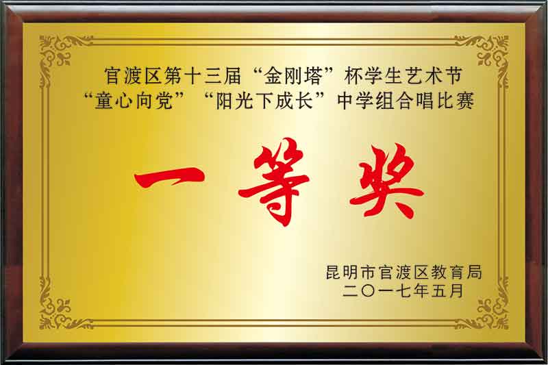 《官渡区第十三届“金刚塔”杯学生艺术节“童心向党”“阳光下成长”中学组合唱比赛一等奖》.jpg