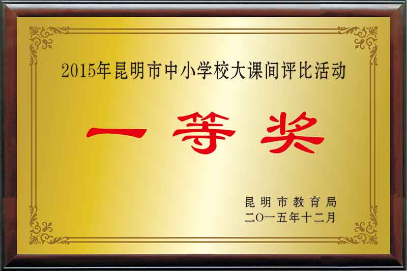 《昆明市2015年中小学校大课间活动评比一等奖》.jpg